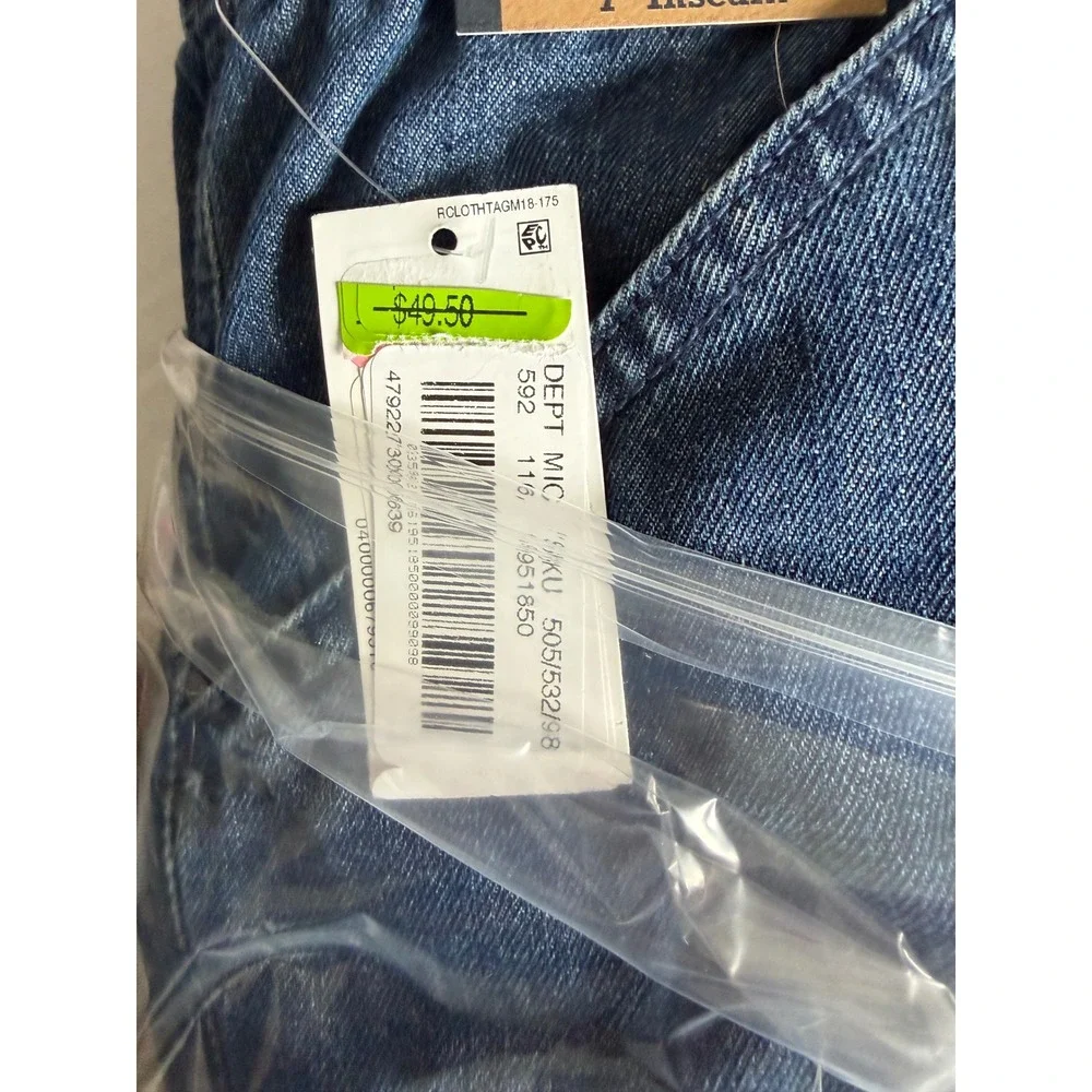 The Hiker Cargo Denim Cotton Blue New Classic Fit Elastic Waist Shorts 42x7